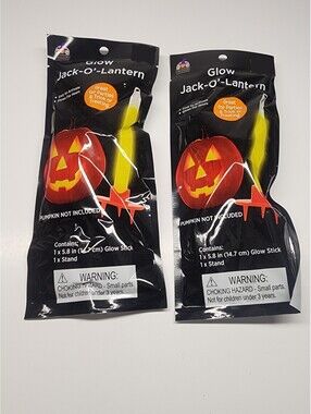 Happy Halloween Glow Jack-O’-Lantern 🎃 Glow Stick with Stand - NEW